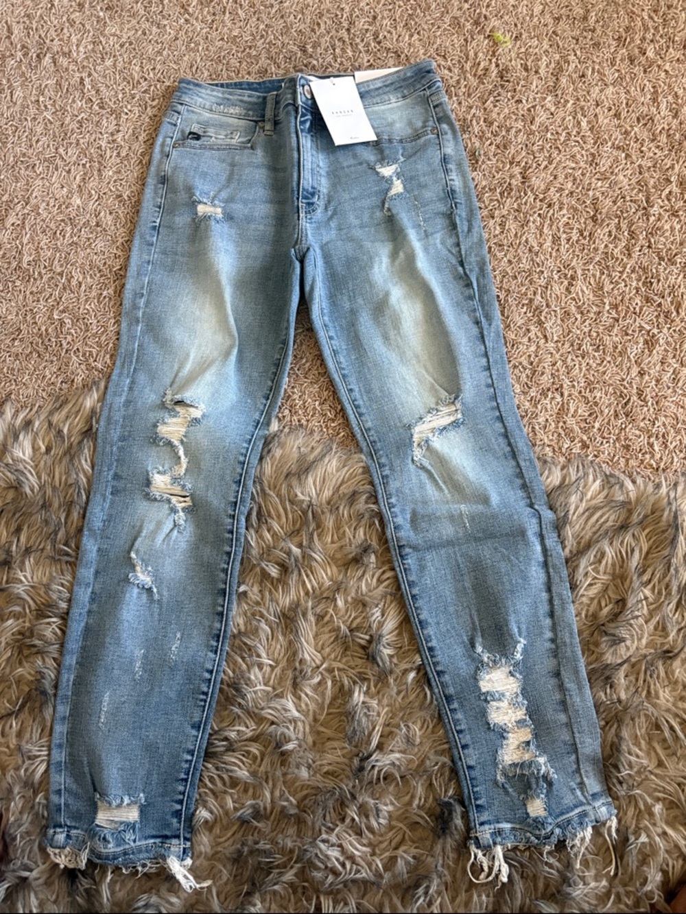 KanCan Light Wash Distressed Skinny Jeans